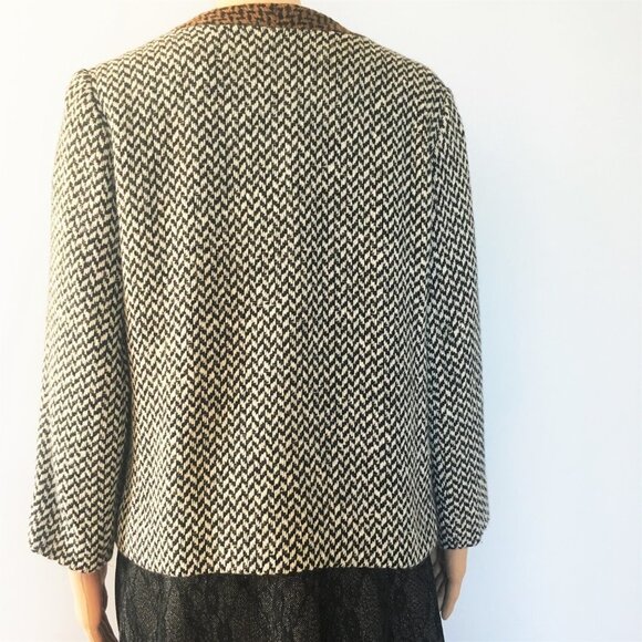 Women's sz M B.H.WRAGGE vintage wool blazer jacket - Picture 4 of 12